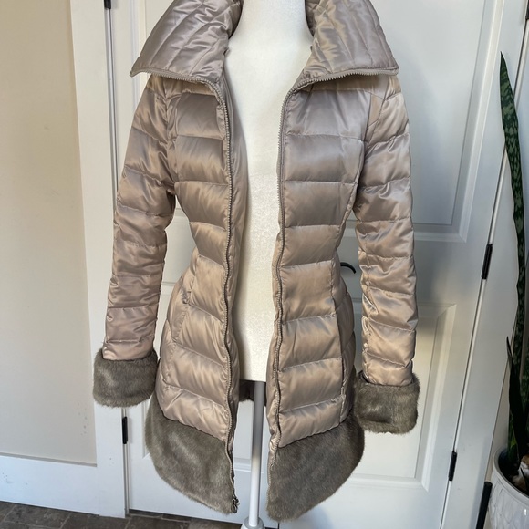 Laundry By Shelli Segal Jackets & Blazers - Laundry by Shelli Segal, Beige Silver Coat Jacket